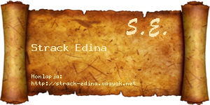 Strack Edina névjegykártya